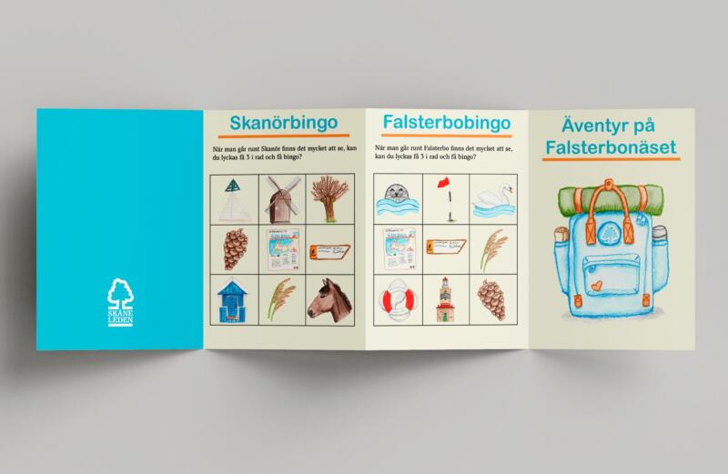Barnvänlig karta för Skåneleden i Skanör och Falsterbo