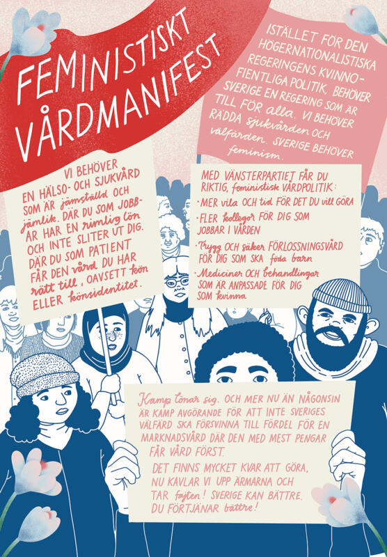 Baksida till tidningen Vänstern i vården 2024