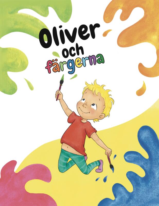 Illustration pojke som målar