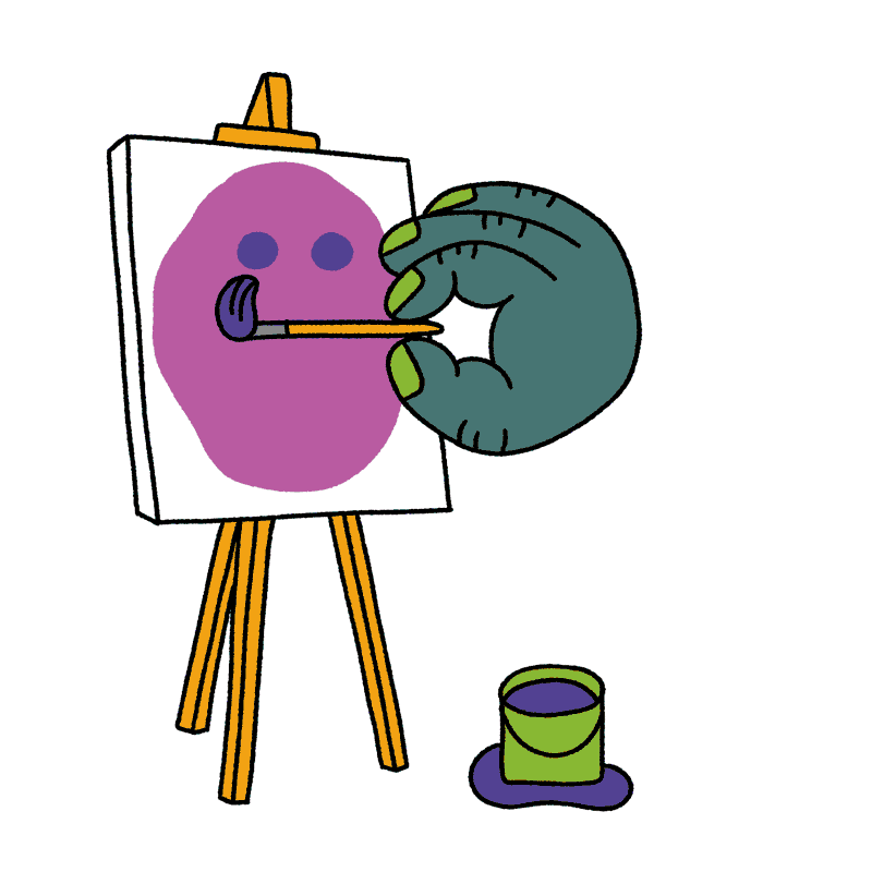 Gif-animation som representerar Fria förberedande konstlinjen på Östra Grevie Folkhögskola.