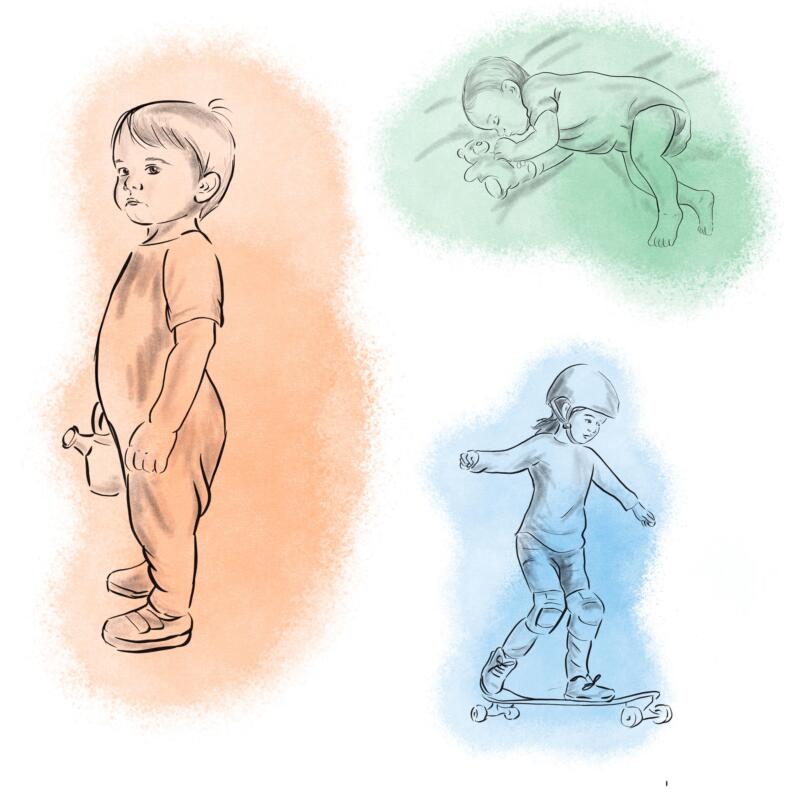 Barn, barnkonventionen, rättigheter illustration