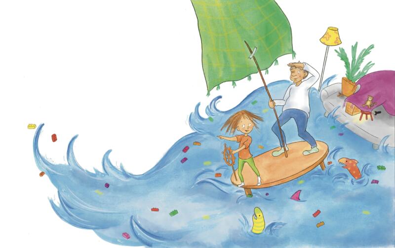 toys, ocean, boat illustration