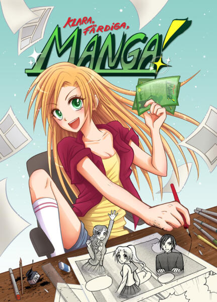 Omslagsillustration till boken Klara, Färdiga, Manga!