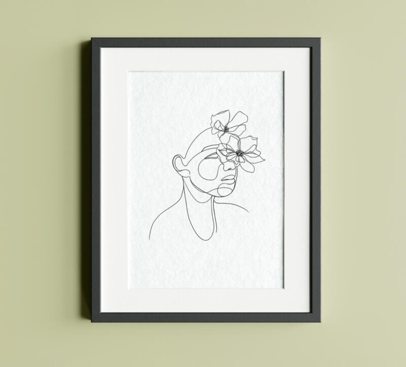 Portraits done with continuous lineart drawings, done digitally.