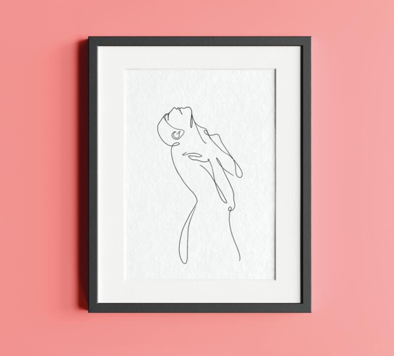 Portraits done with continuous lineart drawings, done digitally. Porträtt i linjeteckning. 
