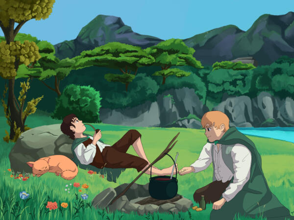 Animation inspired by Lord of The Rings, hand drawn in Procreate