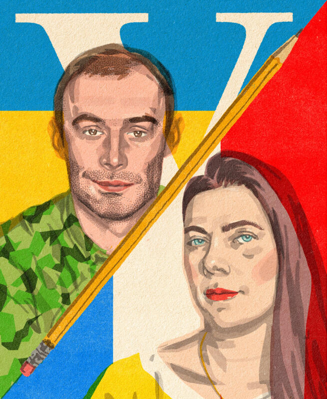 Portraits of the Ukrainian writers Viktoriya & Pavlo Matyusha for The Dutch daily newspaper De Volkskrant
