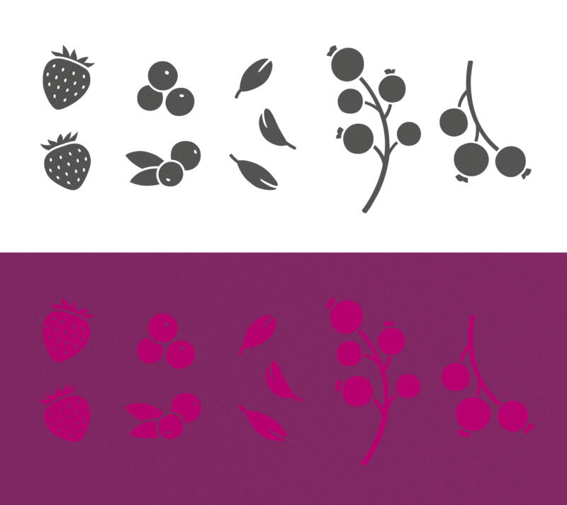 Organiska vektor illustrationer för froosh smothies.