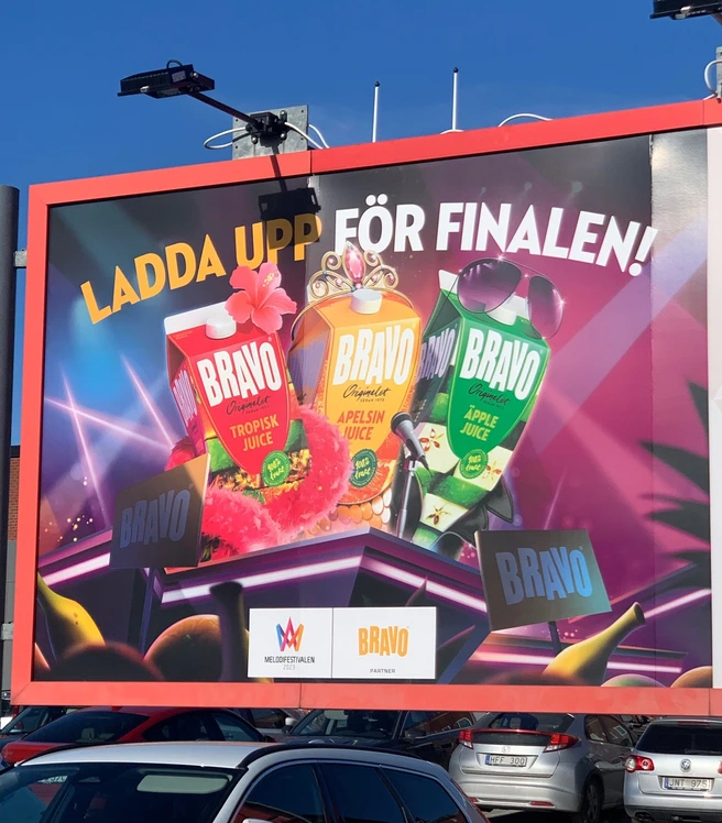 Affisch utanför ICA, som jag skapade konceptet för 