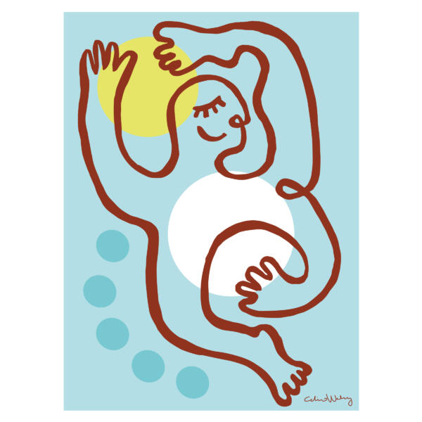 Illustration av en glad dansare.