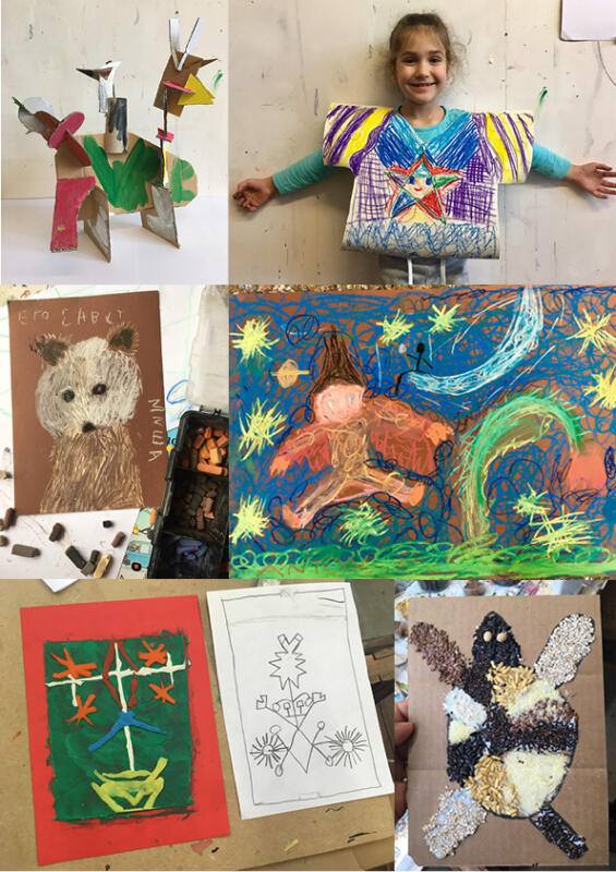 kreativworkshop, målamedpastel, skapandeskola, motorik, fantasiutveckling, 3D, 2D, simmenti, döden, porträtt, mode,