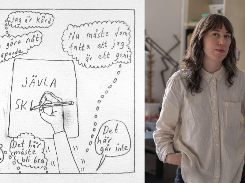 Porträttfoto av serietecknaren Klara Wiksten