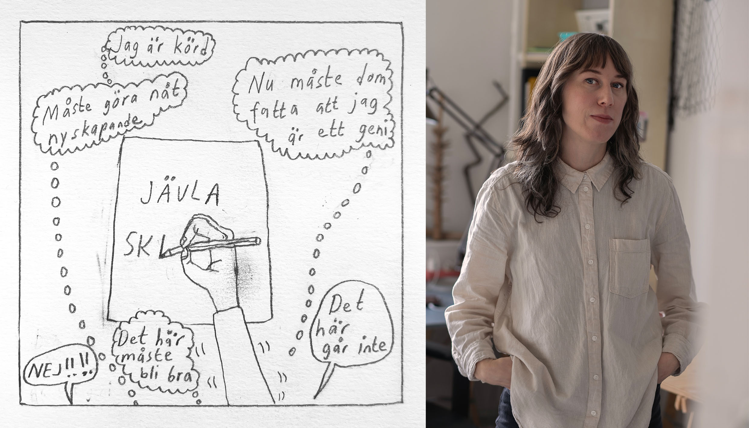 Porträttfoto av serietecknaren Klara Wiksten