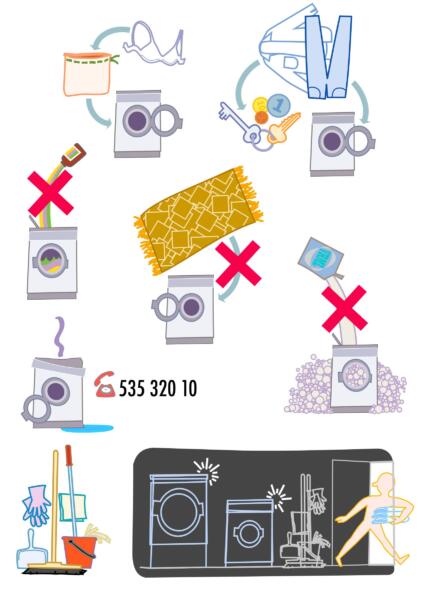 Informationsgrafik för tvättstuga