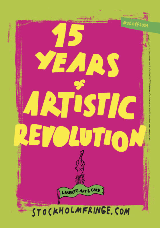 Text 15 years of artistic revolution.