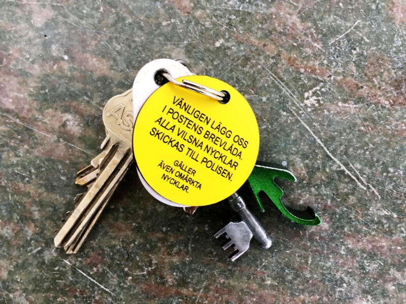 Borttappade nycklar, nyckelbricka, polisen, Vi är vilse