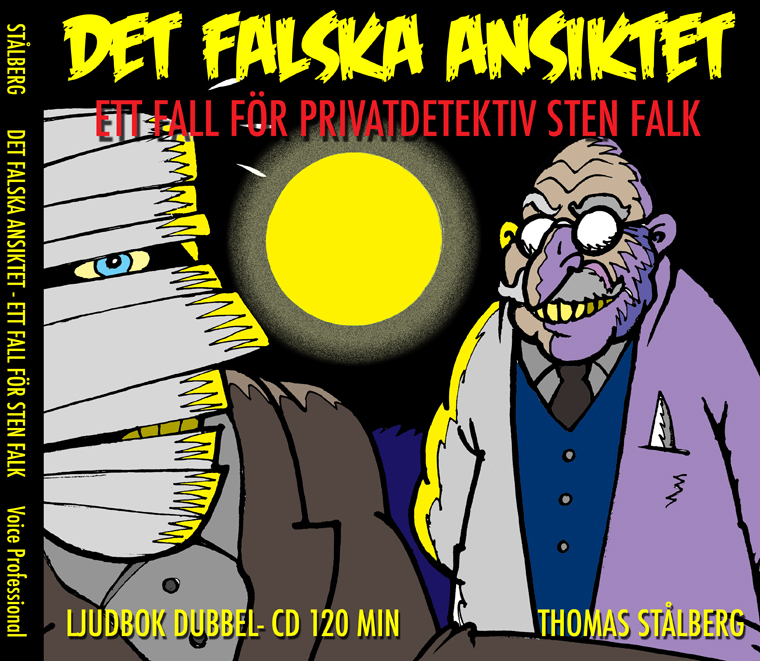 Omslag till ljudbok Det falska ansiktet.