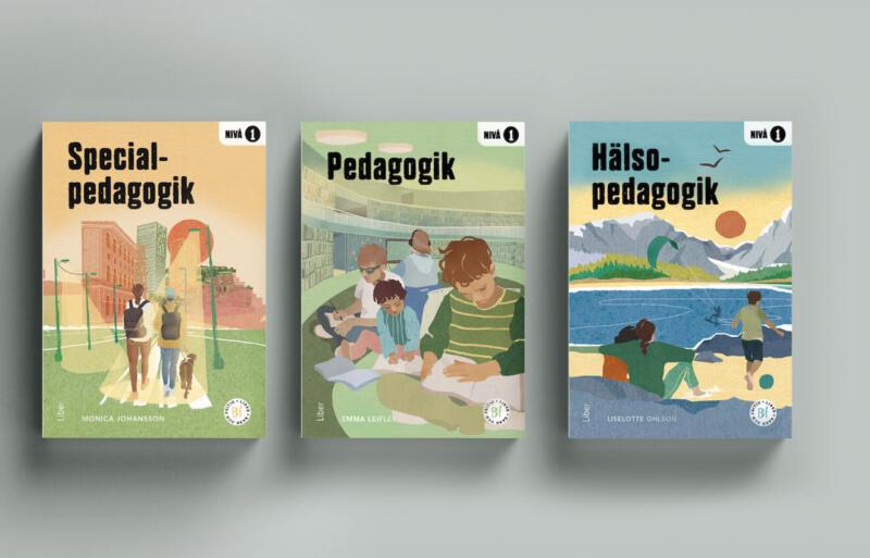 bokomslag med barn och ungdommar som är i skola eller har fritid