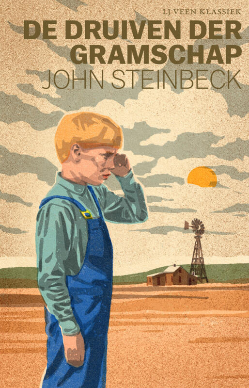 Cover of the Dutch edition of John Steinbeck's "The Grapes of Wrath"  ("De druiven der gramschap"), for AtlasContact publishing house