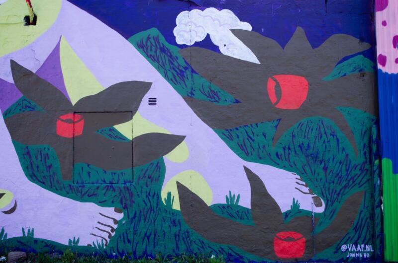 Mural of a woman with a satifyer, with a shirt saying 'Men, your time is over'