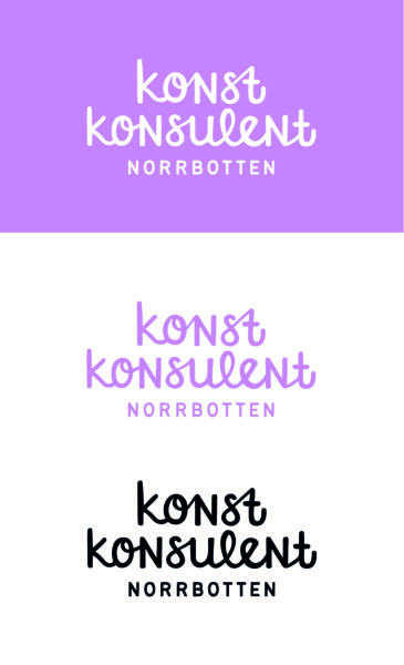 Handritad logotyp till Konstkonsulent region Norrbotten.