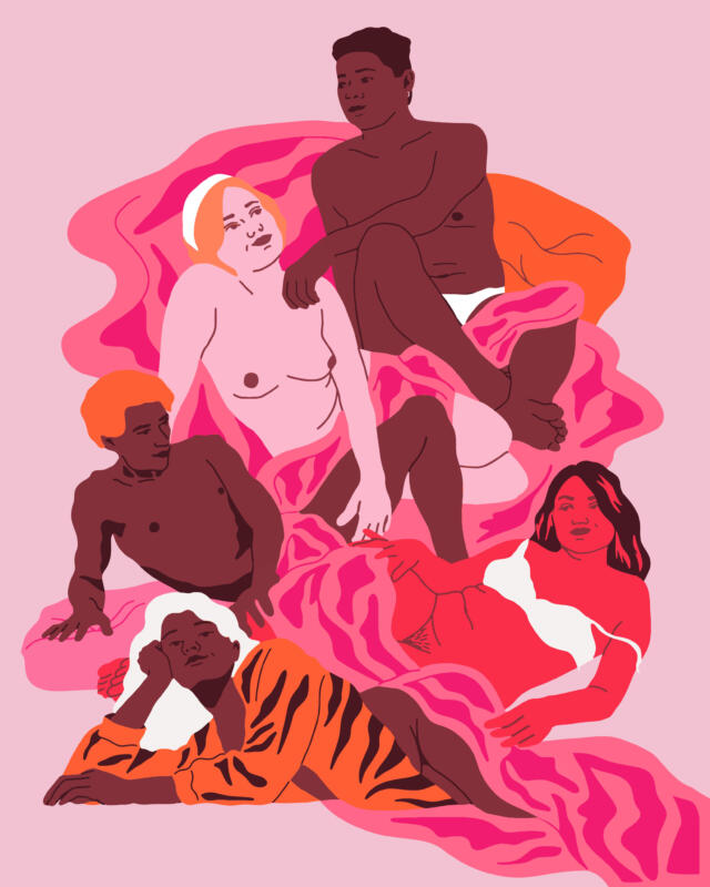 VAAF Illustration för Mellan prydhet och porr (Tussen preuts en porno), Sexsymposium, VAAF illustration for In between prudishness and porn (Tussen preuts en porno), Sex symposium