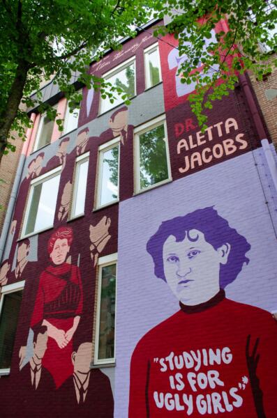 VAAF Aletta Jacobs väggmålning, VAAF Aletta Jacobs Mural