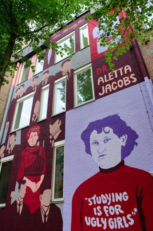 VAAF Aletta Jacobs väggmålning, VAAF Aletta Jacobs Mural