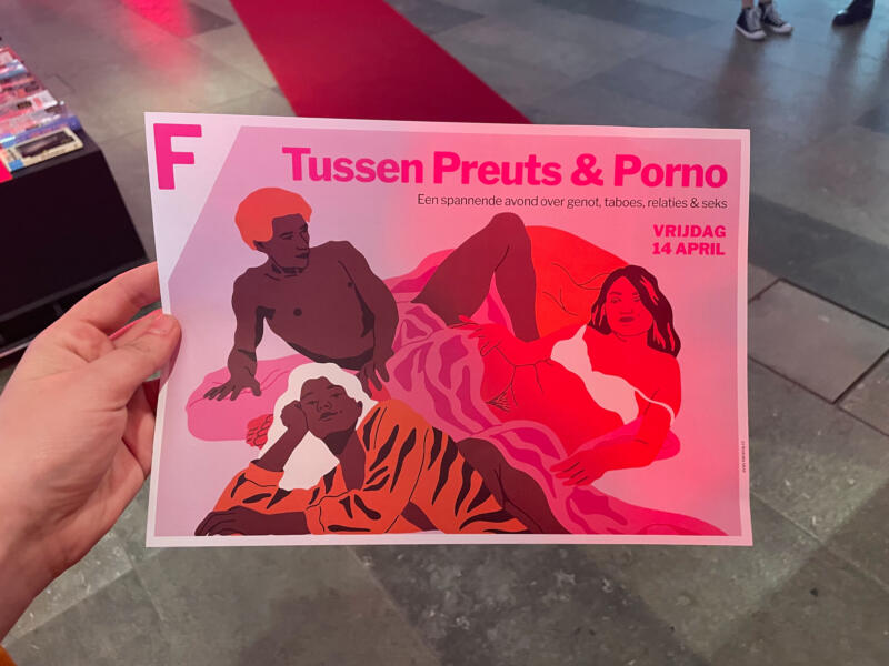 VAAF Illustration för Mellan prydhet och porr (Tussen preuts en porno), Sexsymposium, VAAF illustration for In between prudishness and porn (Tussen preuts en porno), Sex symposium