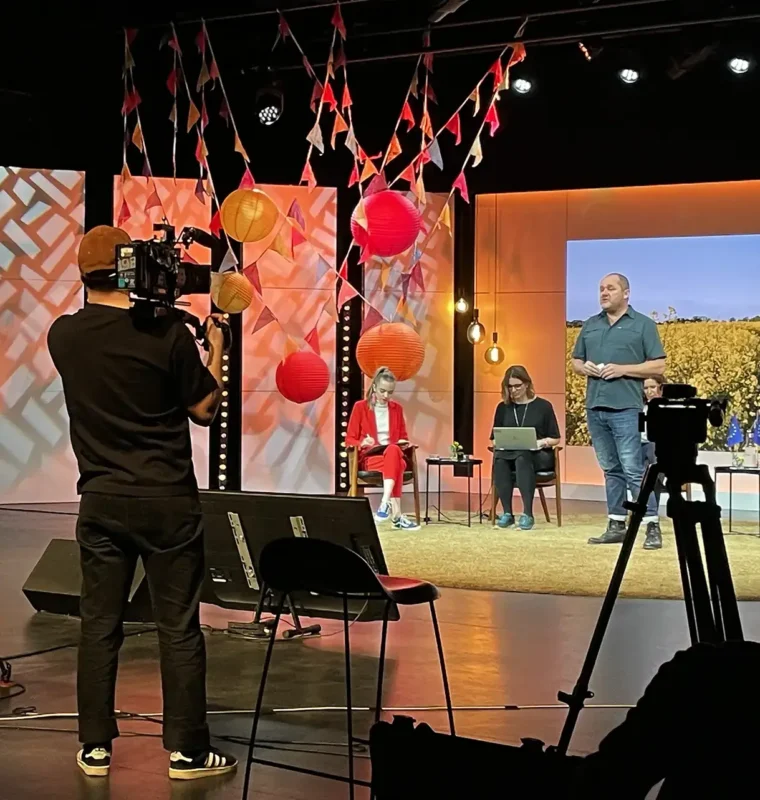 Live Visuals on stage at a conference.