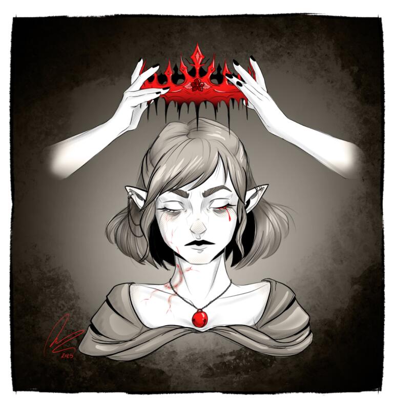 Amanda Karlsson Inktober 2025: crown 