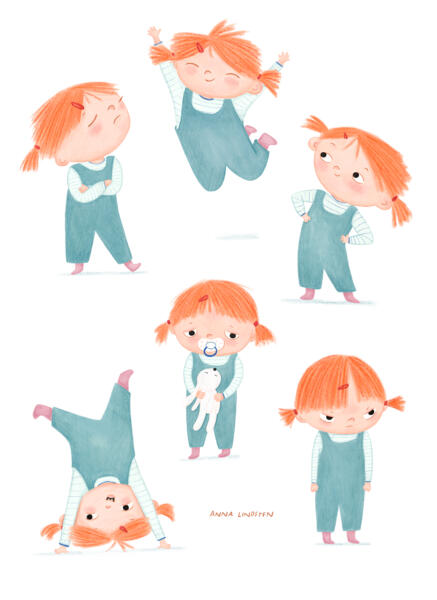 illustration of character design, child
