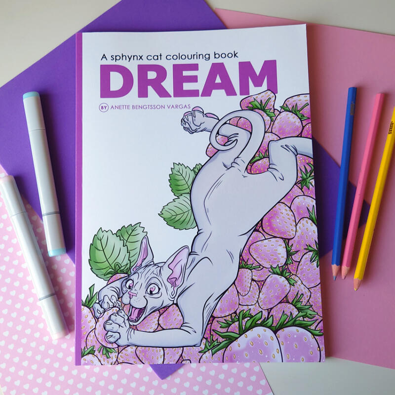 målarbok, sphynxkatter, sphynx cats, cats, colouring book
