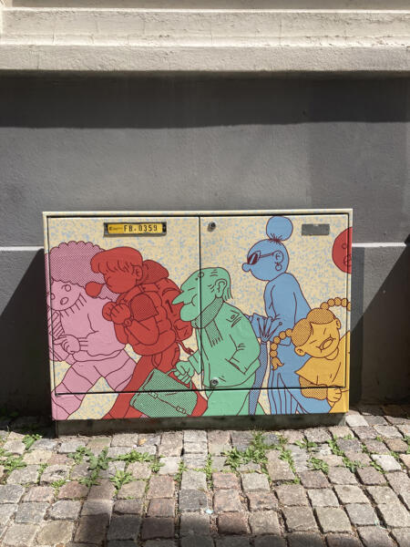 Elskåp på Bruksgatan i Helsingborg av konstnär och illustratör Skinny Gonzales