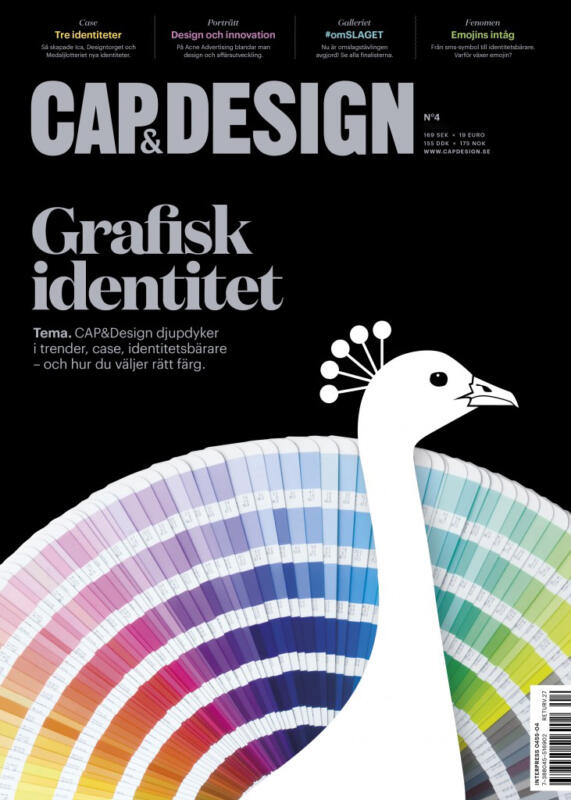 Grafisk identitet visualiserad med pantonefjäder och påfågelpictogram