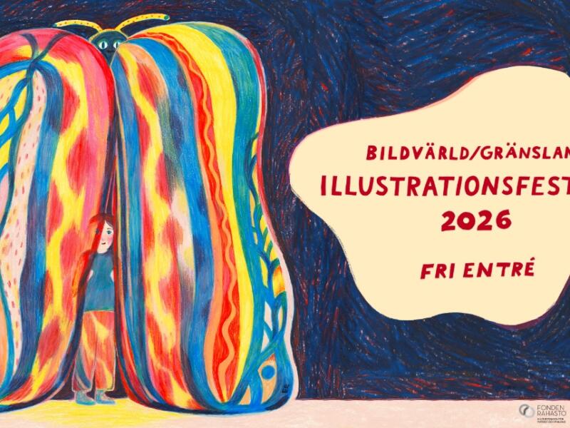 BILDVÄRLD/GRÄNSLAND 2026 Illustration: Elisabet Ericson